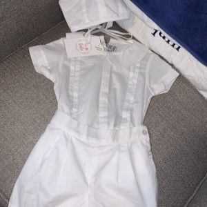 12 month boy baptismal set